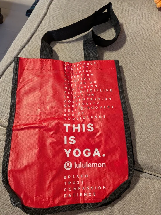 lululemon athletica (1) Red, White Or Black Reusable Tote - Picture 7 of 7
